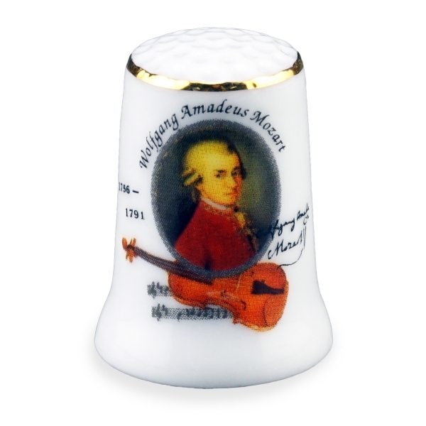 Bild von Fingerhut Porzellan "Wolfgang Amadeus Mozart"