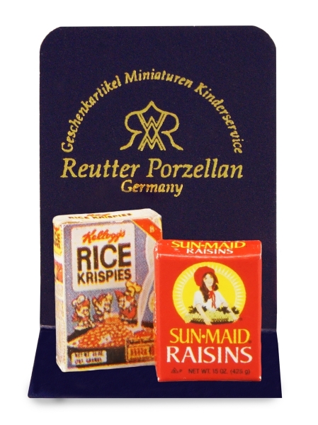 Bild von Einzelminiatur Rosinen + Cornflakes Packung