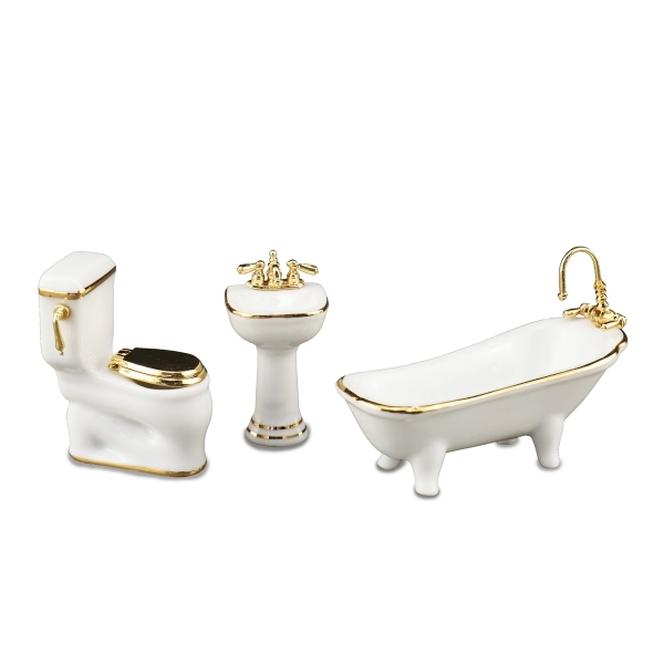 Picture of Bathroom Set 3 Pcs - White Design (Size 1:24)