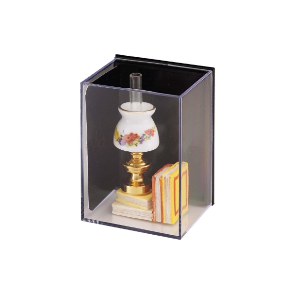 Picture of Oil Lamp with Books - Floral Design