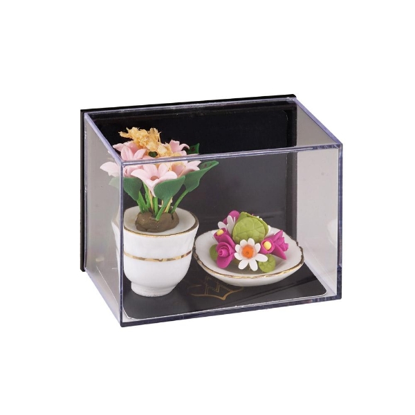 Picture of Rose Flower Decoration with two Pots