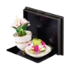 Picture of Rose Flower Decoration with two Pots