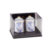 Picture of 2 Storage Containers - Blue Onion Gold Design