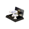 Picture of 2 Cake Plates with Stand - Blue Onion Gold Design 
