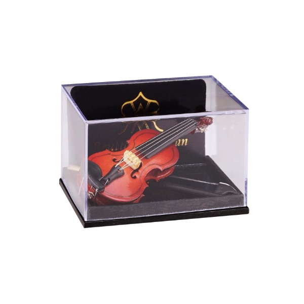 Bild von Geige aus Holz mit Geigenbogen