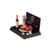 Picture of Wine Decanter with 4 Wine Glasses and 2 Bottles of Redwine