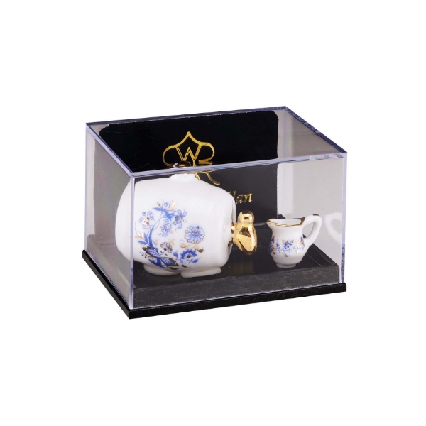 Picture of Porcelain Barrel with Pot - Blue Onion Gold Design