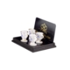 Picture of 4 Miniature Chocolate Mugs - Blue Onion Gold Design