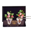 Bild von Fächervasen mit Blumen - Dekor Hummel