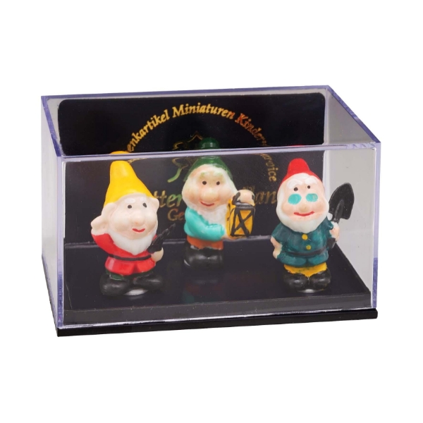 Picture of Garden Gnomes with Lamp and Shovel in Green, Red and Yellow