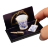 Picture of Cleaning Set with Bucket, Brush and Shovel - Blue Onion Gold Design