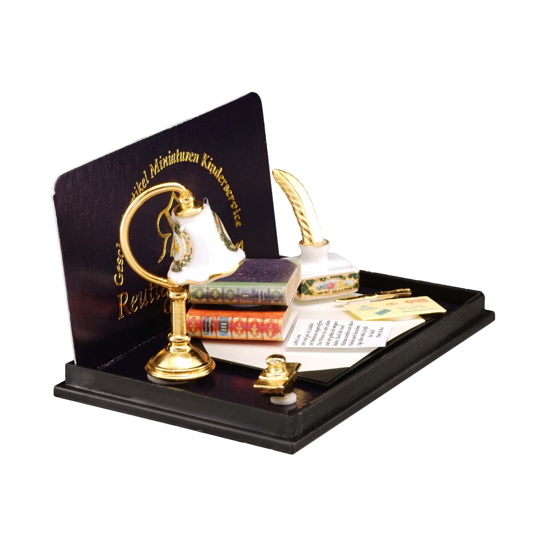 Onlineshop der Reutter Miniaturen GmbH.Writing Desk Set with Inkpot ...