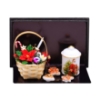 Picture of Christmas Flower Arrangement with Cookies and Cookie-Jar - Christmas Santa Design