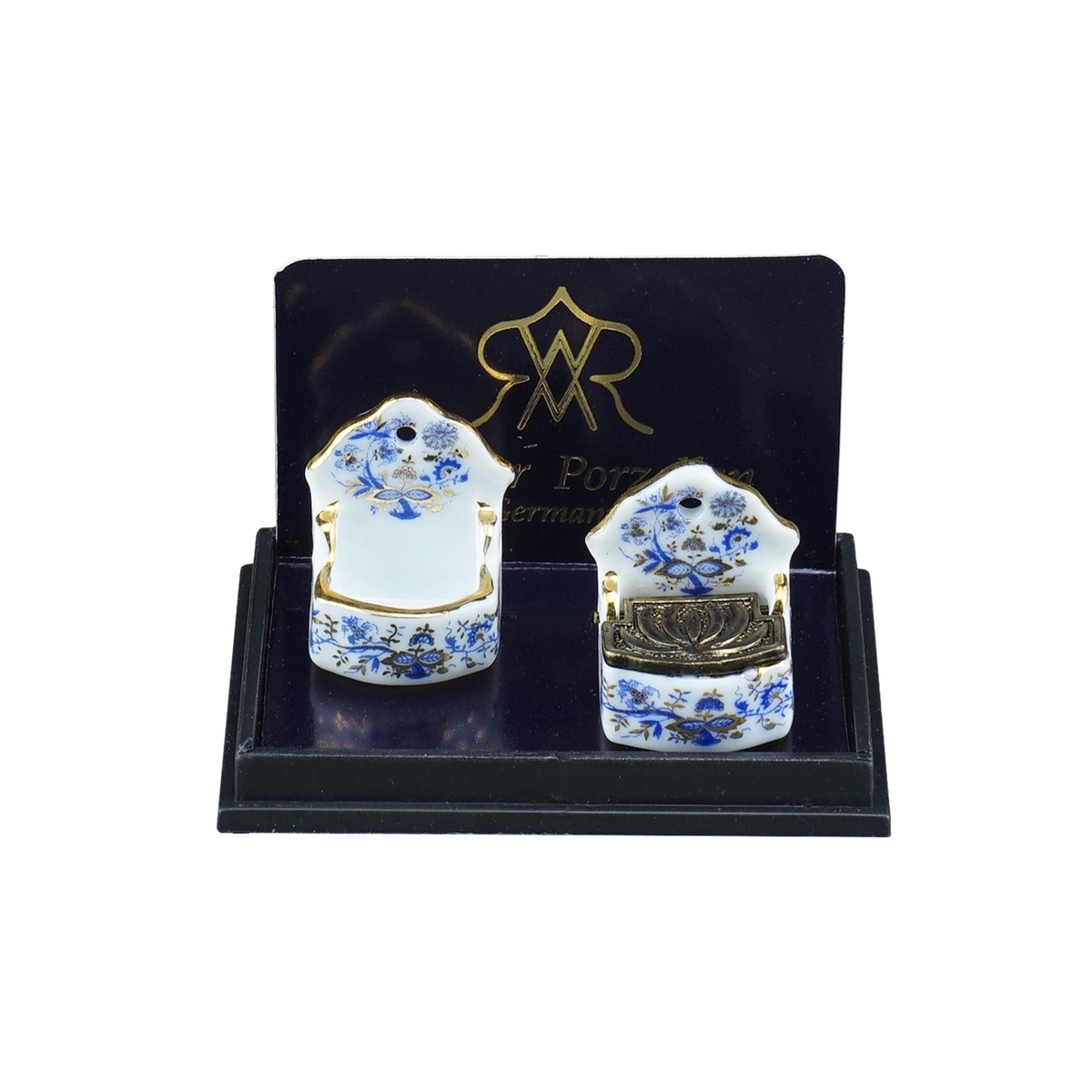 Onlineshop der Reutter Miniaturen GmbH.2 salt cellars, one with a metal ...
