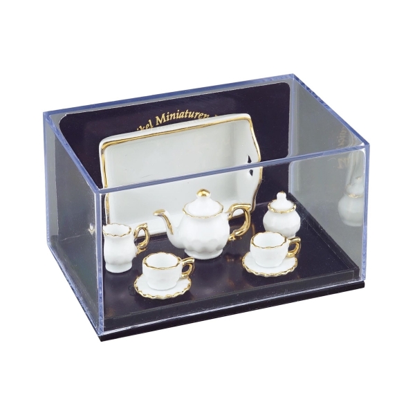 Bild von Tee-Set "Baronesse" - Dekor Weiß mit Goldrand