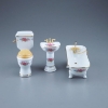 Picture of Bathroom Set 3 Pcs - Dresden Rose Design
