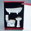 Picture of Bathroom Set 3 Pcs - Gold Checker Design