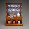 Picture of kitchen cabinet decorated - Blue Onion Gold Design 
