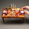 Picture of Dinner Table wooden decorated