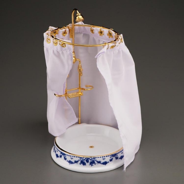 Picture of Shower with Curtain - Blue Bow Design