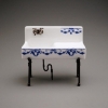 Picture of Porcelain Kitchen Sink - Blue Bow Design