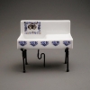 Picture of Porcelain Kitchen Sink - Blue Onion Gold Design