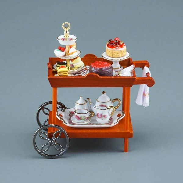 Picture of Serving Cart with Coffee and Cake