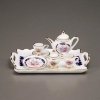 Picture of Teaset on Tray - Royal Blue Design