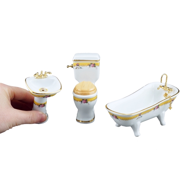 Picture of Bathroom Set 3pcs - "French rose" design