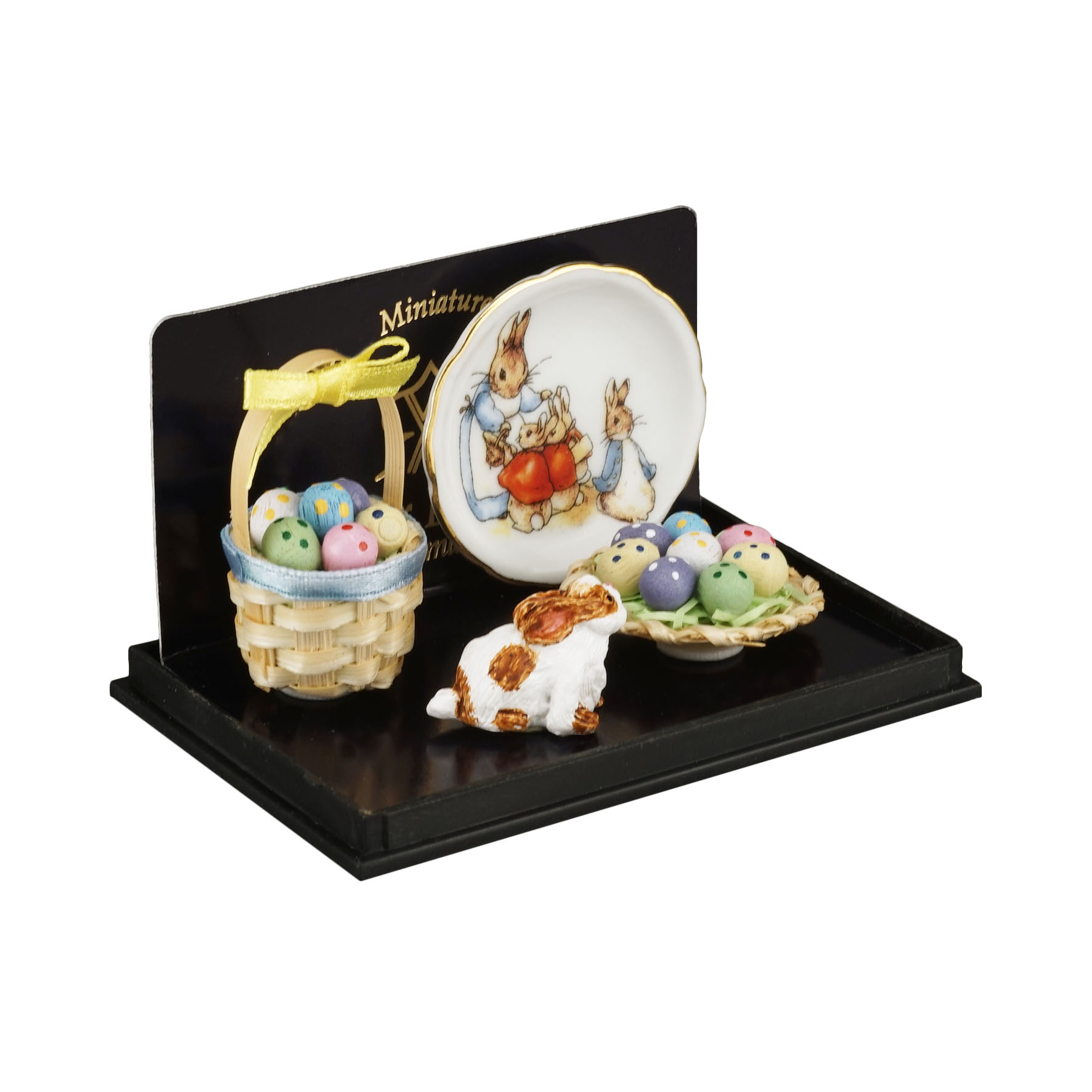 Onlineshop der Reutter Miniaturen GmbH.Easter with Rabbit and Eggs