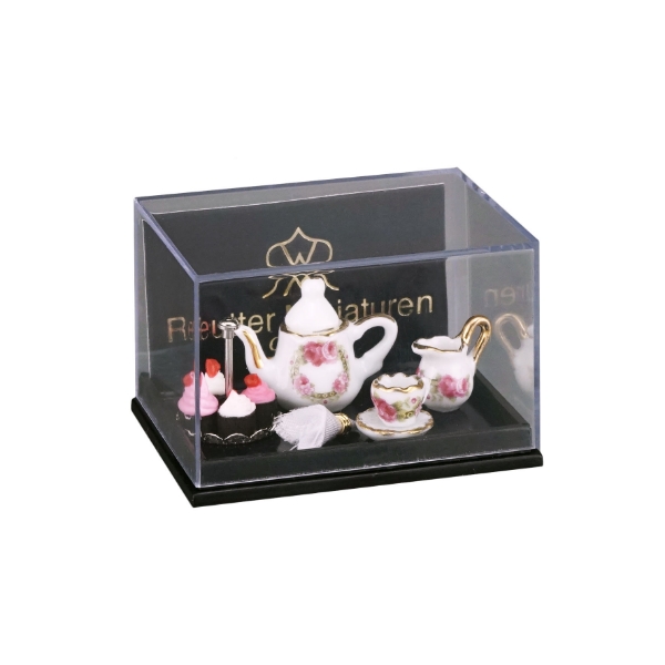 Bild von Kleine Teezeit mit Kuchen - Dekor "Rosenband"