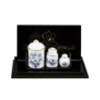 Picture of Kitchen Rack with different Porcelain Jars - Blue Onion Gold Design