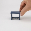 Picture of Blue little side table wooden - empty