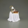 Picture of White Bedside table decorated 