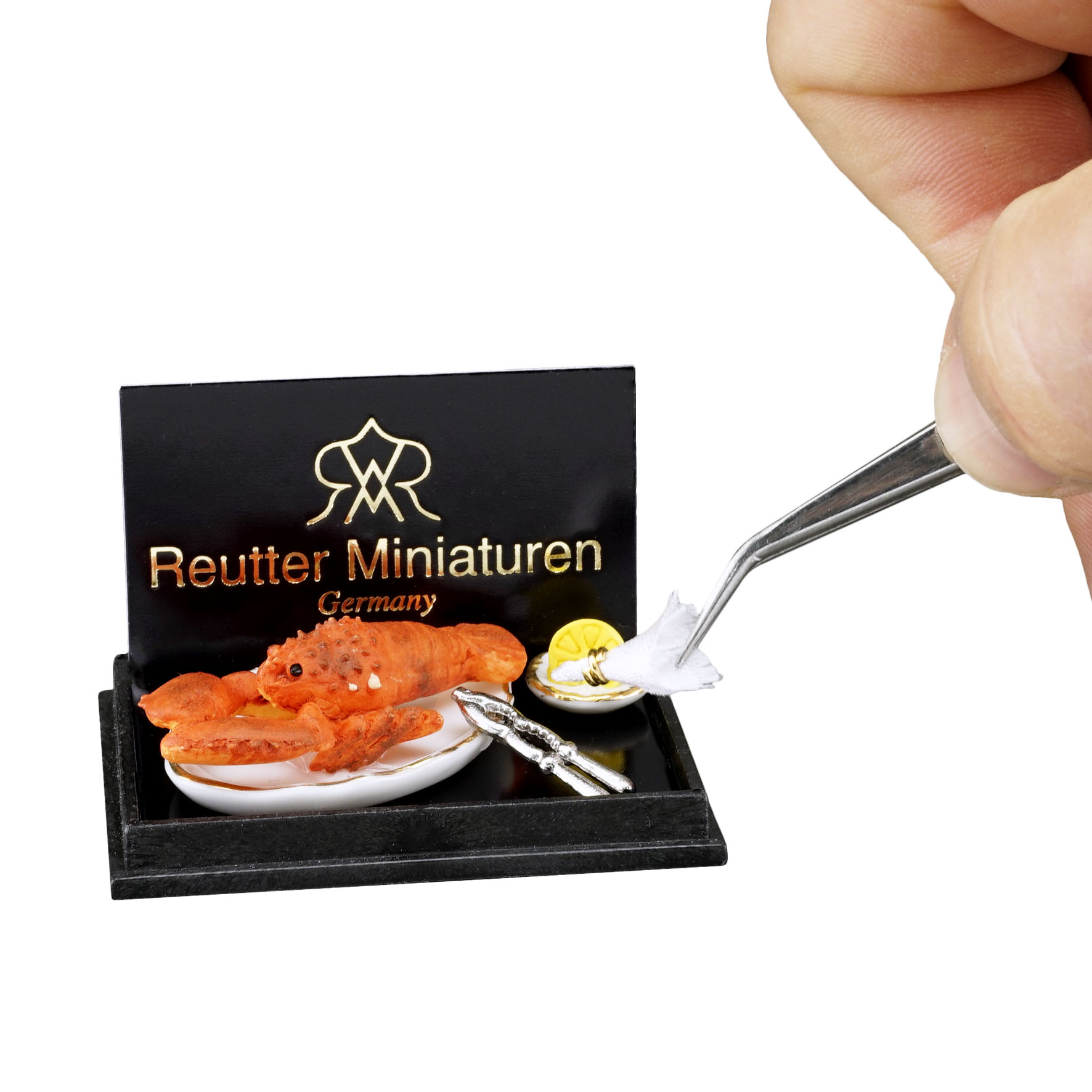 Onlineshop der Reutter Miniaturen GmbH.Lobster Dinner with Lemon