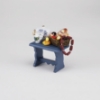 Picture of Blue Kitchen Side Table "Snack" - design "Blue Onion"