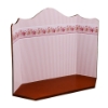Picture of Wooden Display with pink Wallpaper - empty