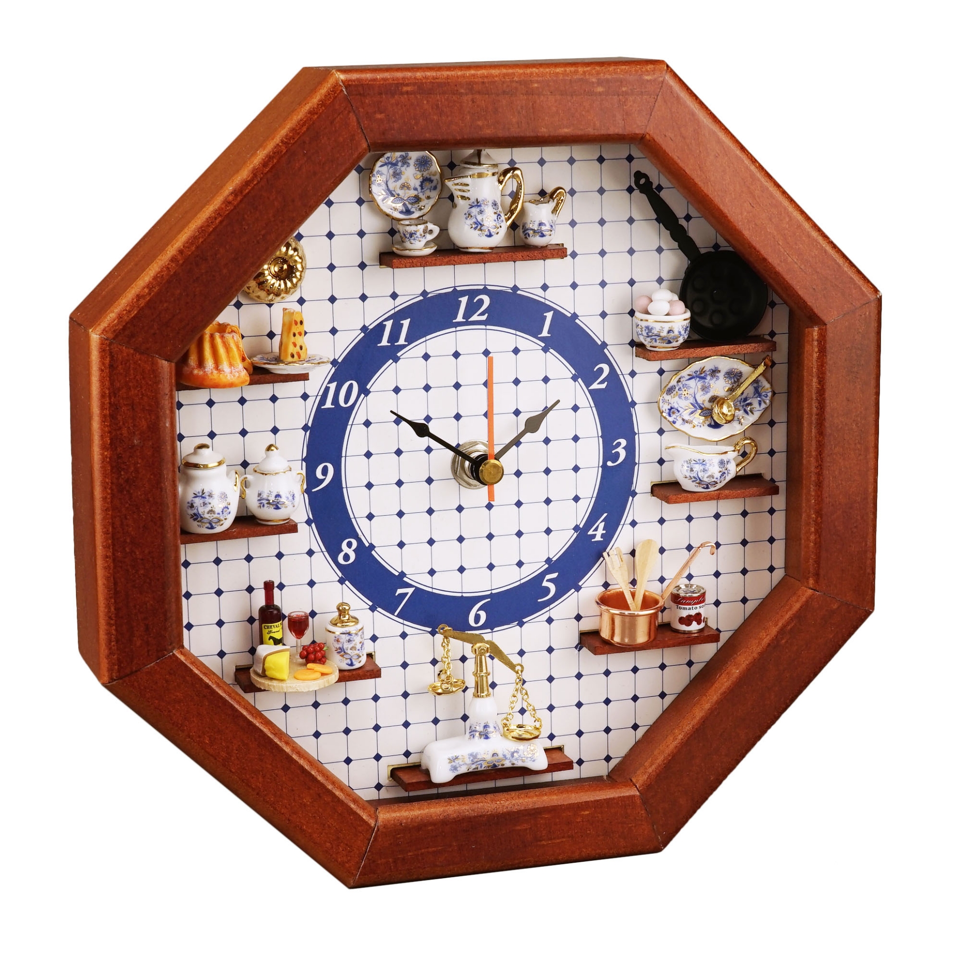 Onlineshop der Reutter Miniaturen GmbH.Wall Clock Blue Onion