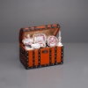 Picture of Filled wooden chest - tableware decor "Rose Ribbon"