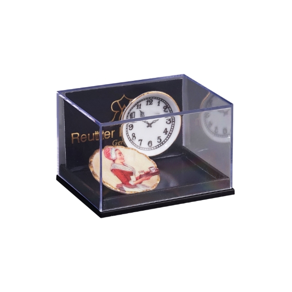 Picture of Porcelain Kitchen Clock with Wall Plate - Design Chocolate Girl