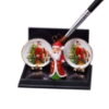 Bild von Kamindekoration "Weihnachtsmann" mit Figur und Wandteller