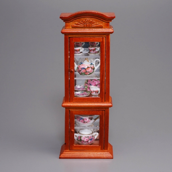 Picture of Wooden Cabinet decorated with Porcelain - Design Rose
