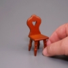 Bild von Küchenstuhl braun aus Holz