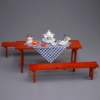 Picture of Ale-Bench decorated with White Sausage, Beerstein and Roast Chicken