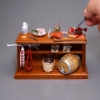 Picture of Butcher Counter with Sausage, Barrel and Porcelain