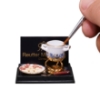Bild von  Fleischfondue Topf mit Fleischplatte - Dekor Goldzwiebel 