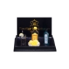 Bild von Gin Tonic Glas mit Zitronen und Gin Flaschen
