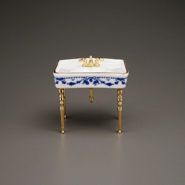 Picture of Single Sink- Blue Bow Design