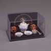 Picture of Soup Set for two with copper pots - Design Blue Onion