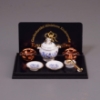 Picture of Soup Set for two with copper pots - Design Blue Onion
